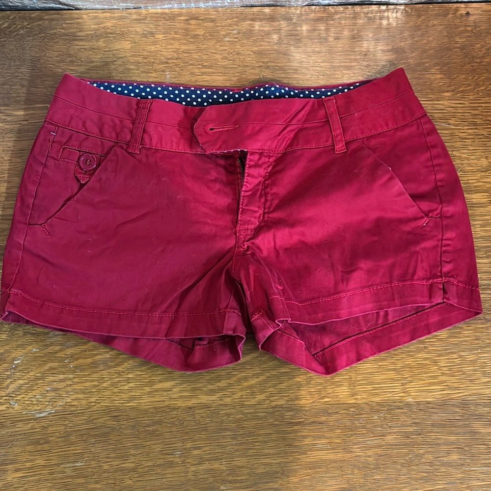 Red shorts 3" inseam. Size 7
